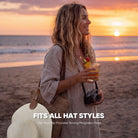 VHC100 - Magnetic Hat Clip, Vegan Microfiber Leather Hands-Free Hat Holder