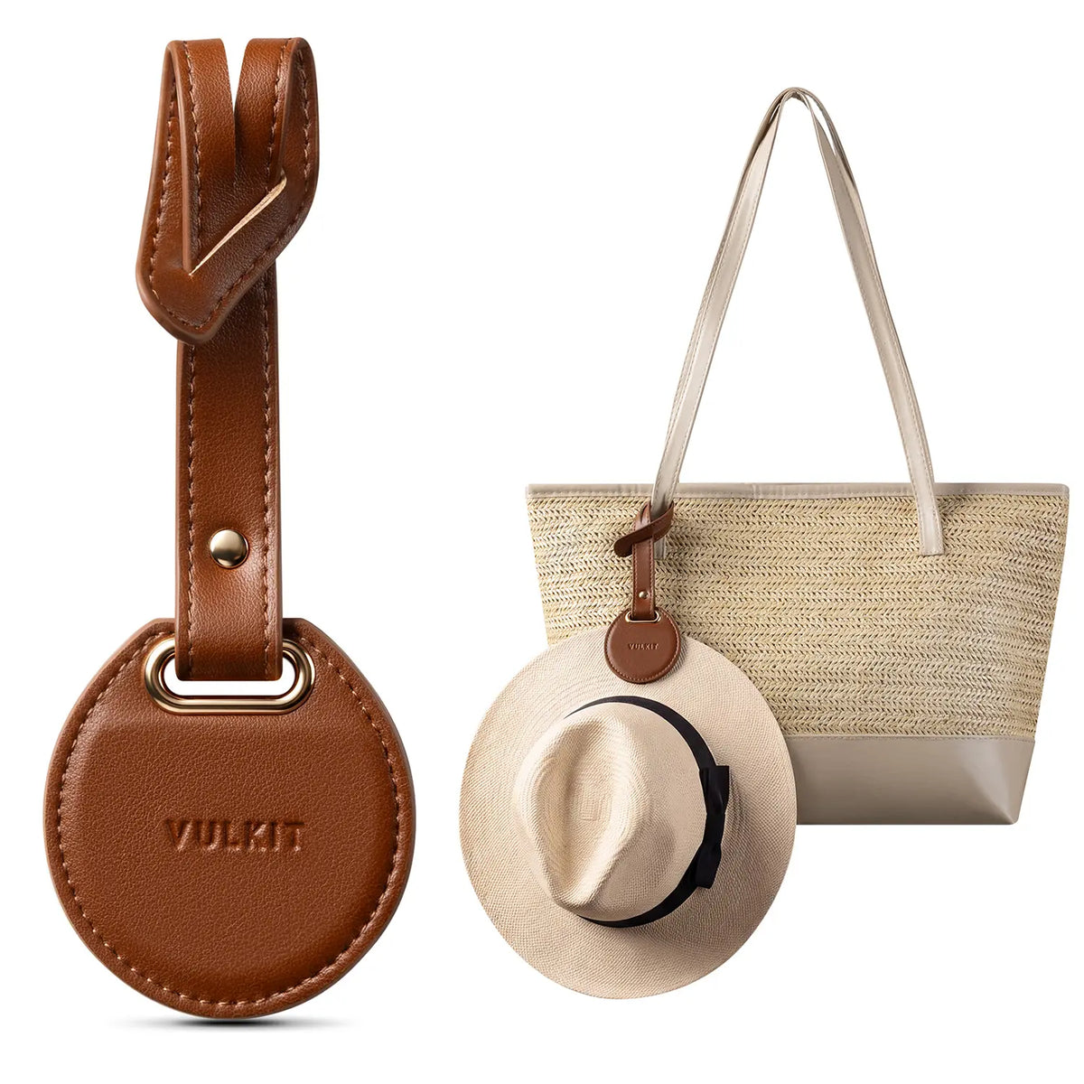 VHC100 - Magnetic Hat Clip, Vegan Microfiber Leather Hands-Free Hat Holder