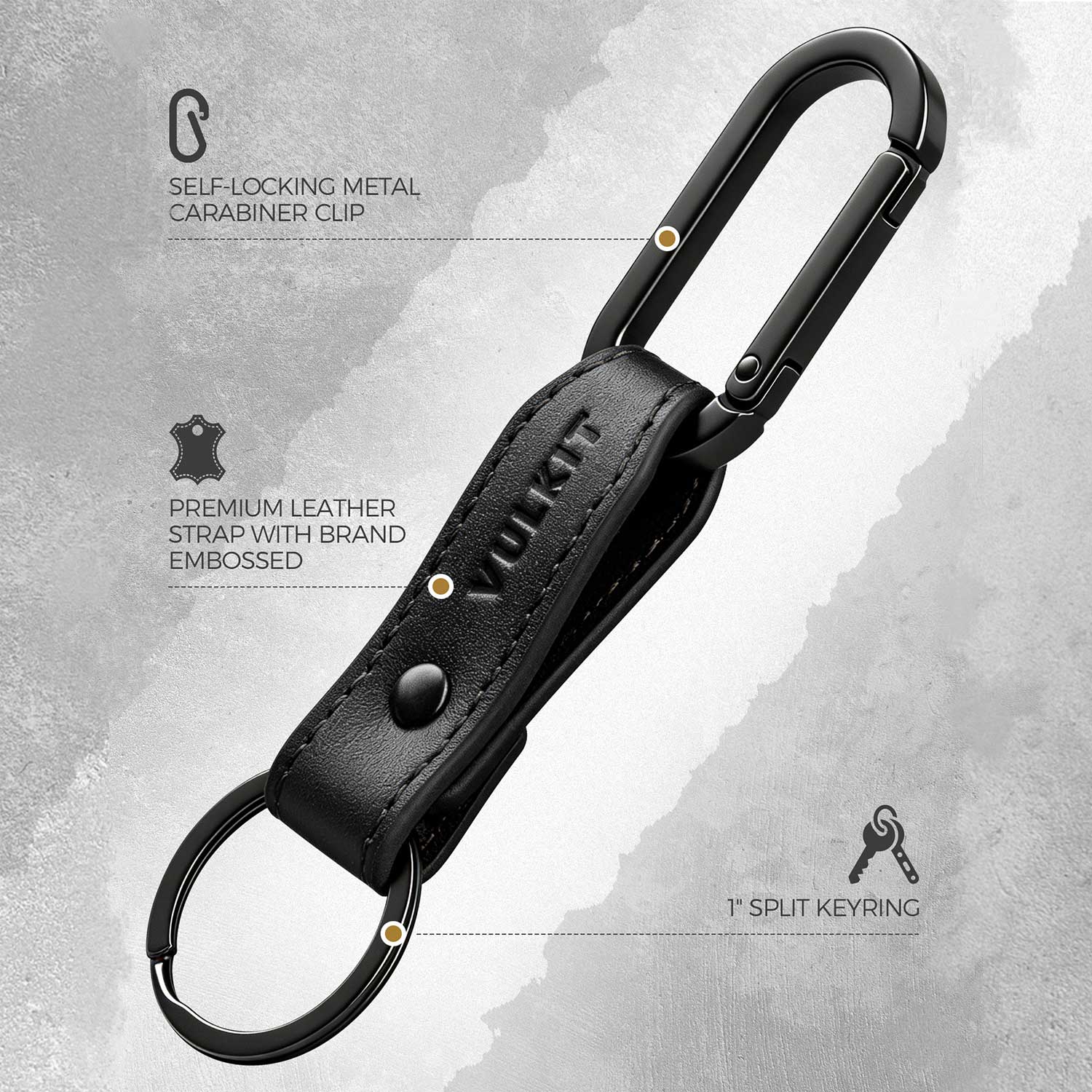 VKC107 - Leather Strap Keychain – VULKIT