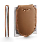 VMC103P - Genuine Leather  Magnetic Money Clip, Minimalist Design, Holds Up to 20 Cash