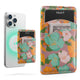 VPA117-Slim Magnetic Leather Phone Card Holder RFID Blocking for Smartphone
