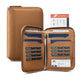 VPW107 - Porta pasaportes familiar con bloqueo RFID para 4-8 pasaportes, cartera de viaje con cremallera y organizador de documentos