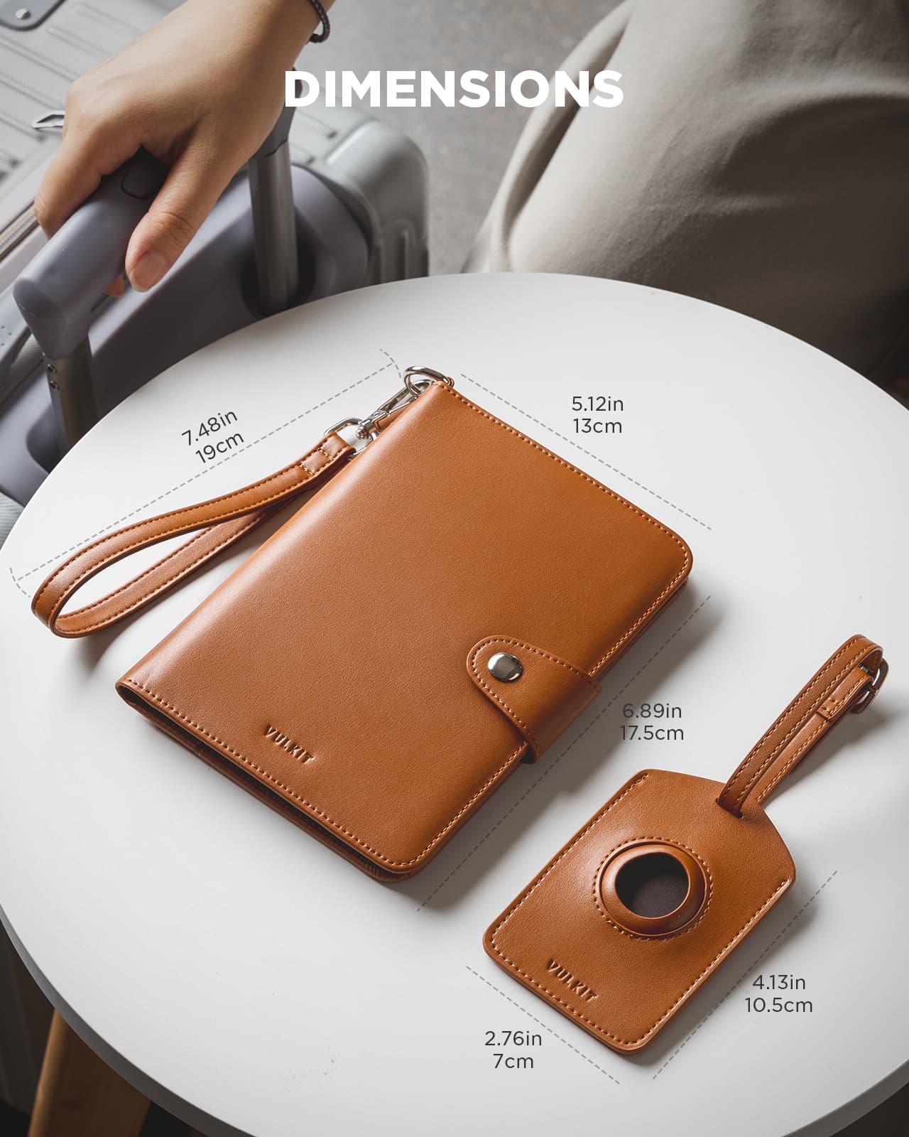 VPW108 -All-in-One Travel Wallet with AirTag Slot & RFID