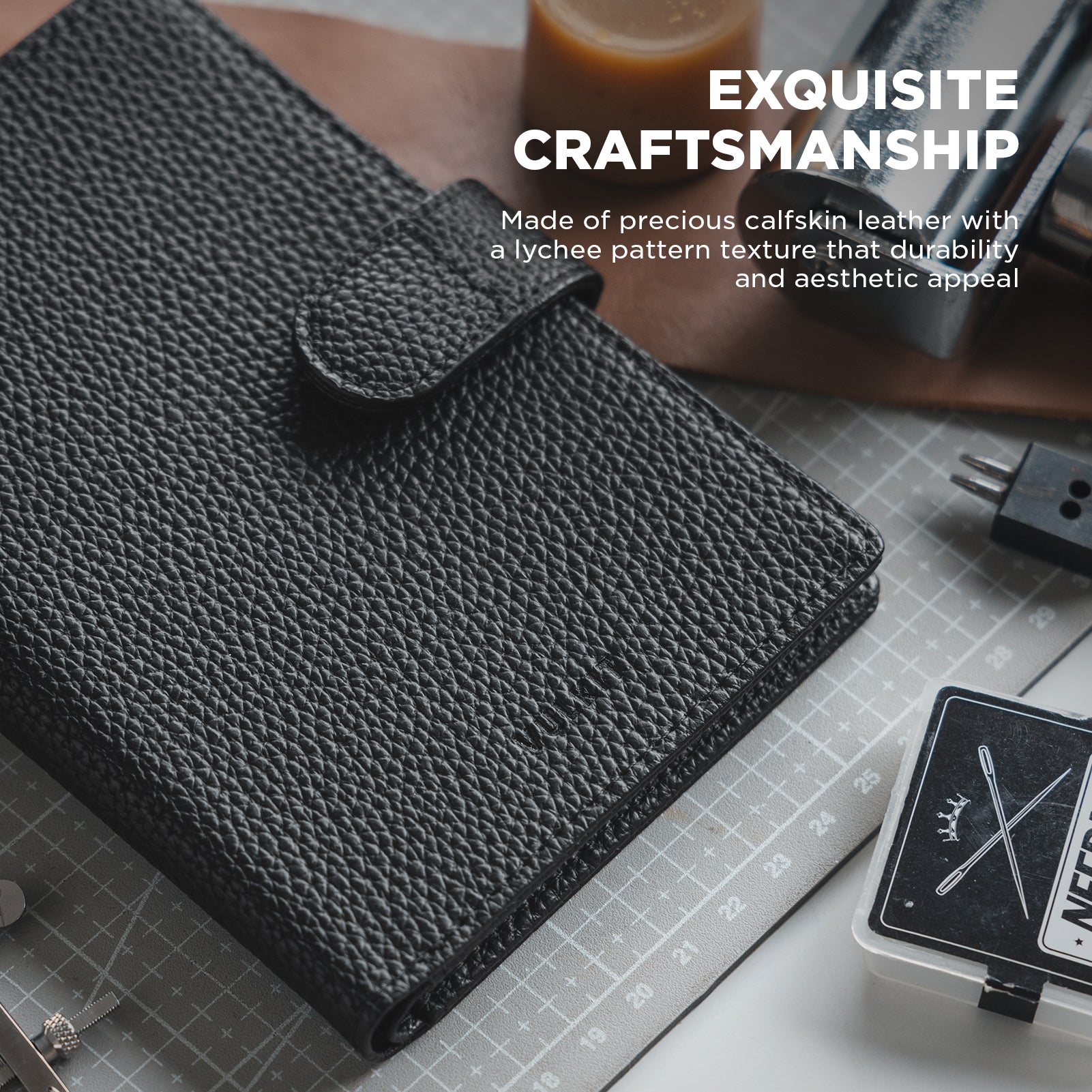 VPW110 - Leather Passport Holder for 2 Passports, RFID Blocking