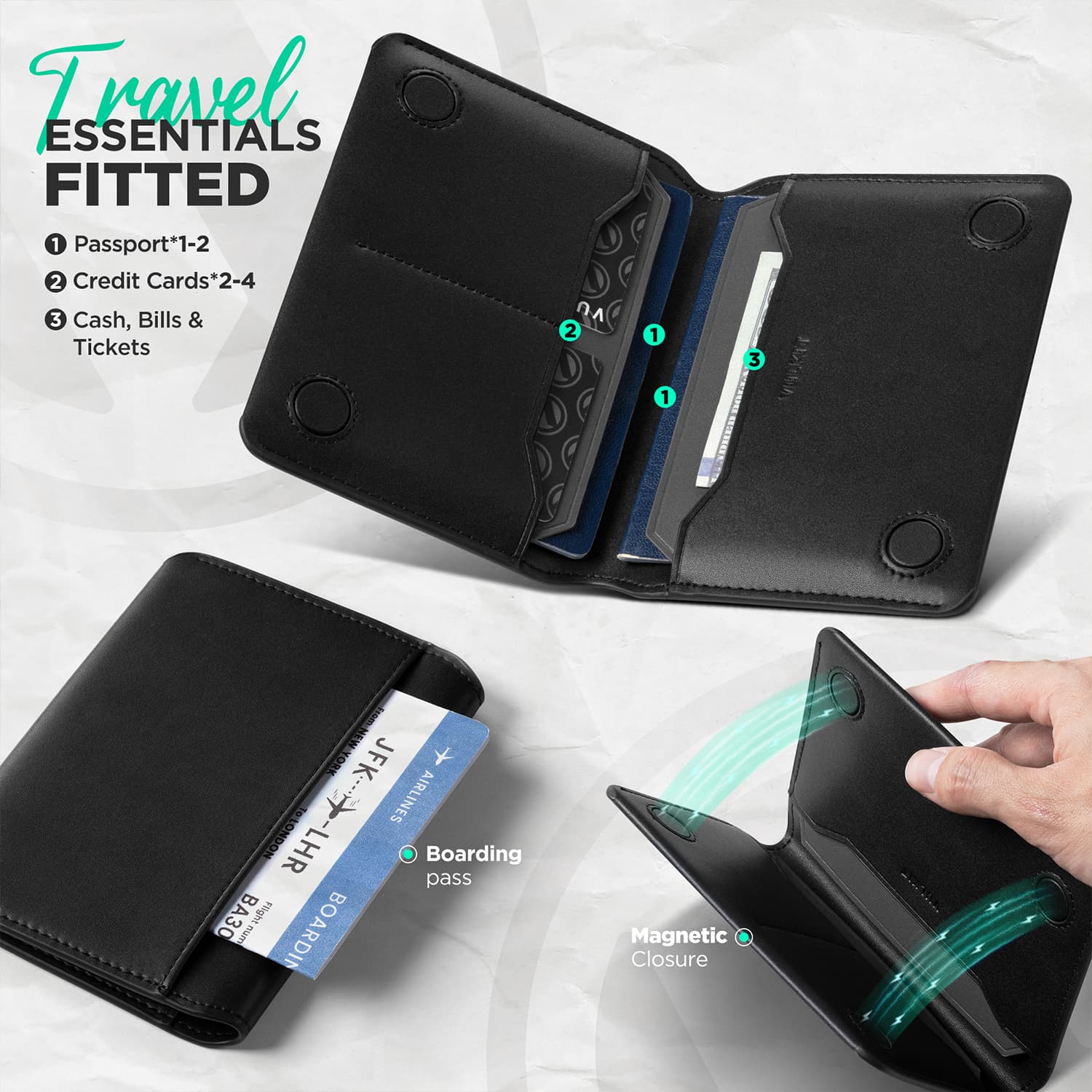 VPW120 - Slim Passport Wallet with RFID Protection – VULKIT