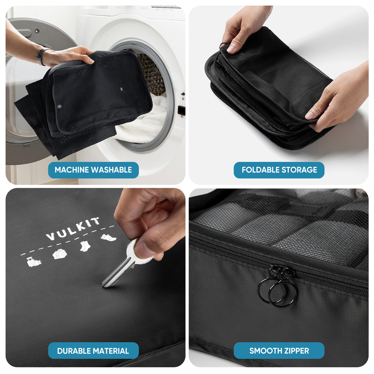 Waterproof Packing VTB100 - 7PCS Waterproof Travel Packing Cubes Set for Suitcase and Bac ...