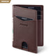 VW100P- Genuine Leather,  Exterior Two Slots For Banknote/Card Bi-fold Wallet