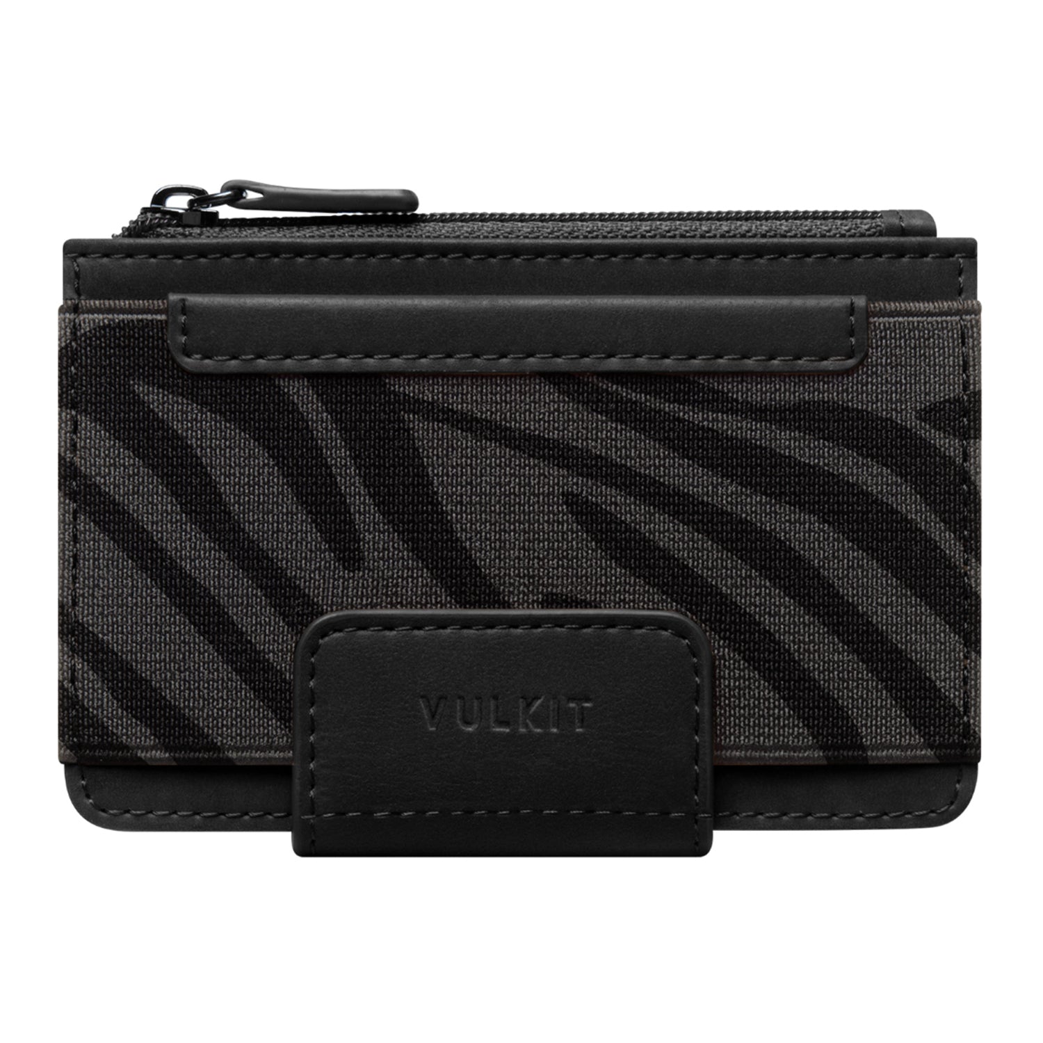 VW110- Palm-size Bifold Wallet with a Zipper Pocket & an Elastic
