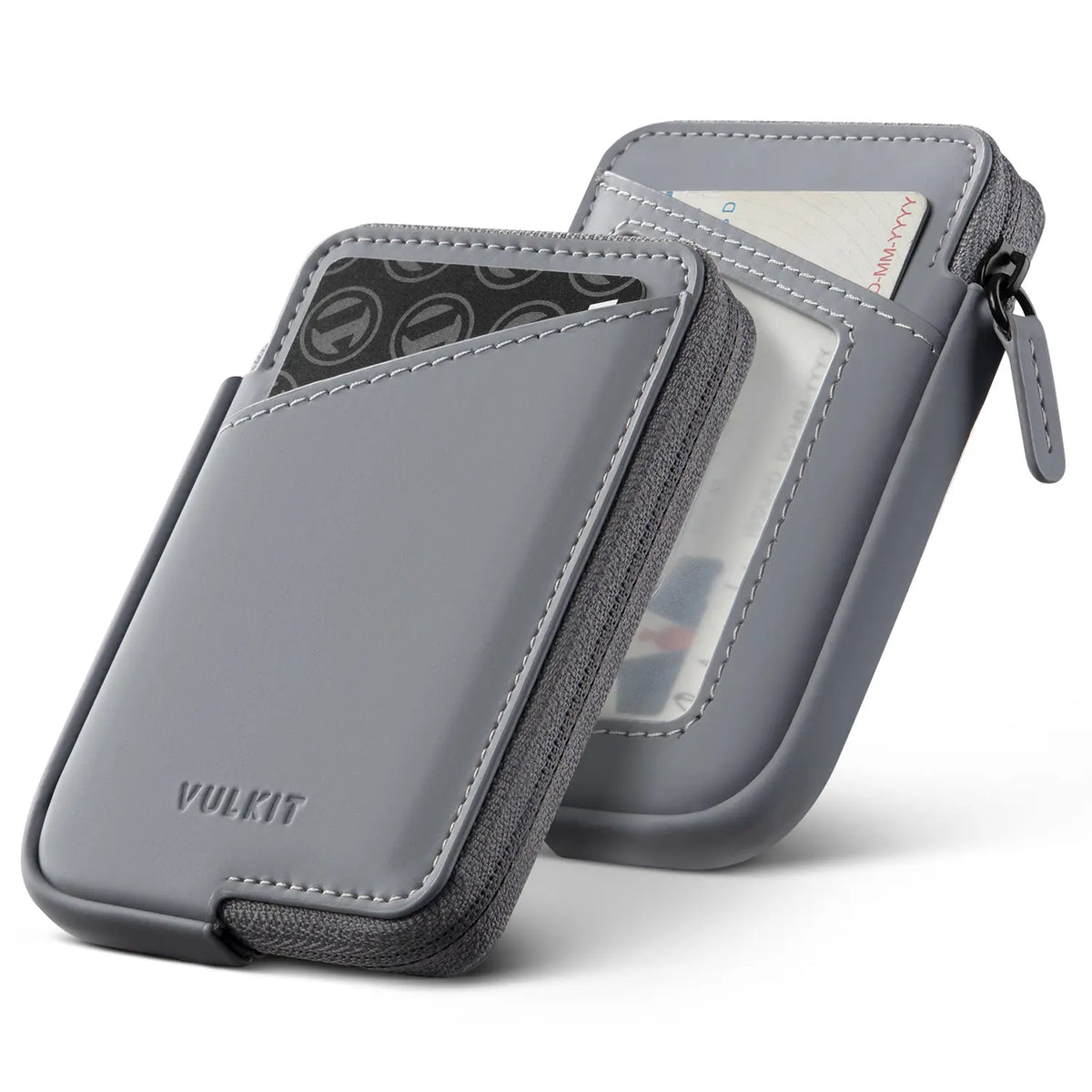 VW113 - Slim RFID Blocking Leather Card Holder Wallet, Holds 10+ Cards & Folded Cash