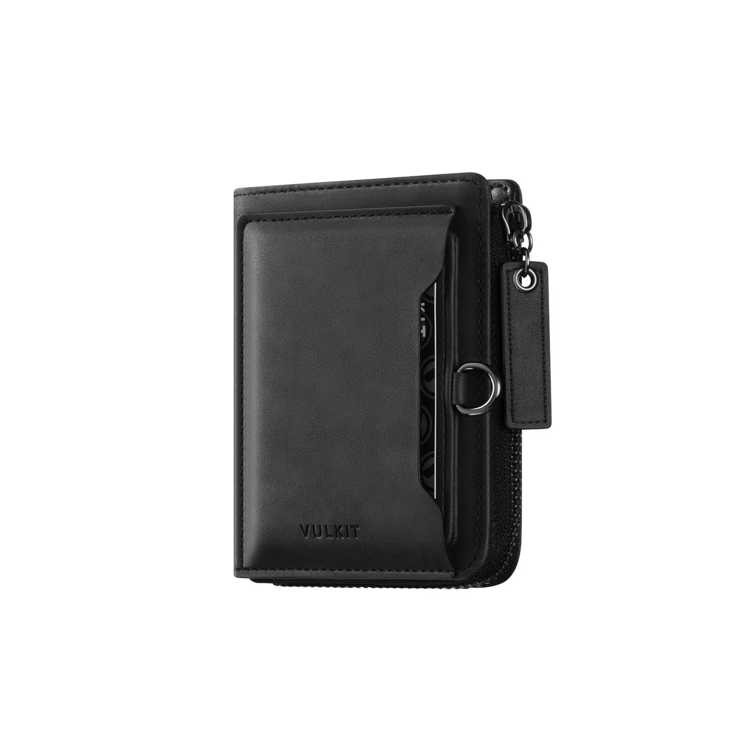 VW117 - RFID Blocking Leather Zippered Bifold Wallet with Coin