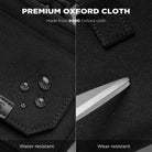 RFID Blocking Credit Card Wallet with Lobster Clasp, Water-Resistant Oxford Cloth Holder for Travel