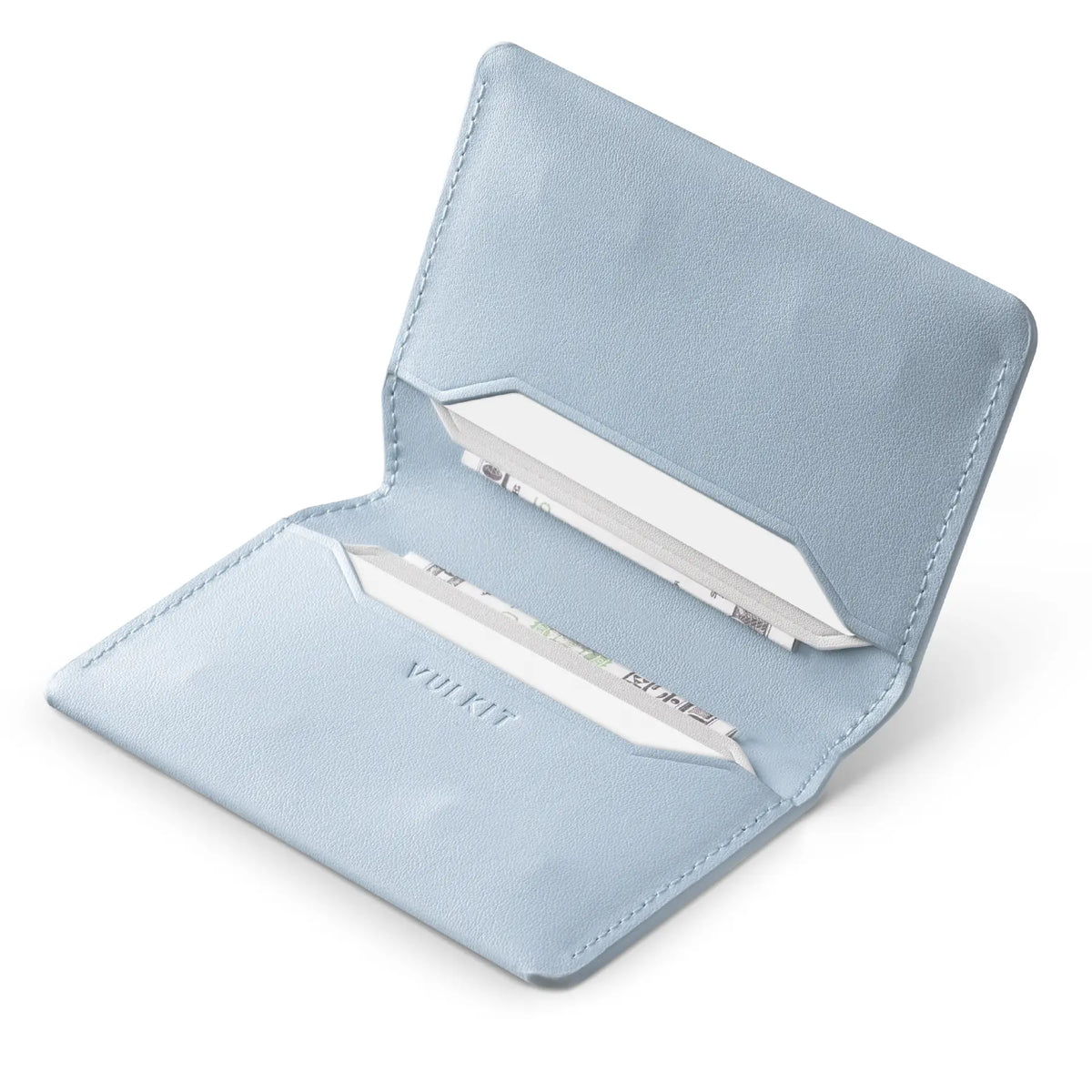 VW122- Slim RFID Blocking Leather Card Holder with Magnetic Closure for Front Pocket