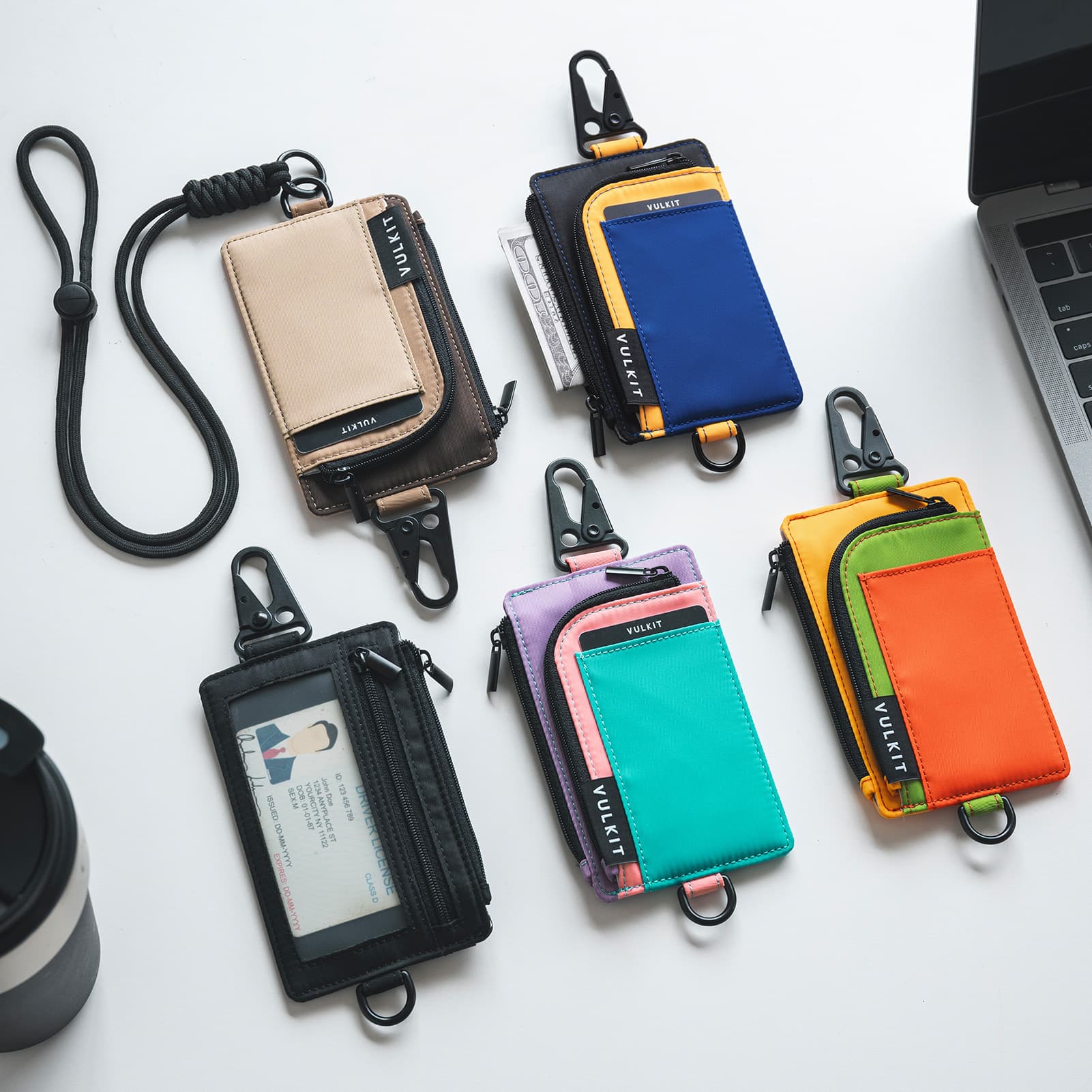 VW137- RFID Blocking Water-Resistant Outdoor Keychain Wallet – VULKIT