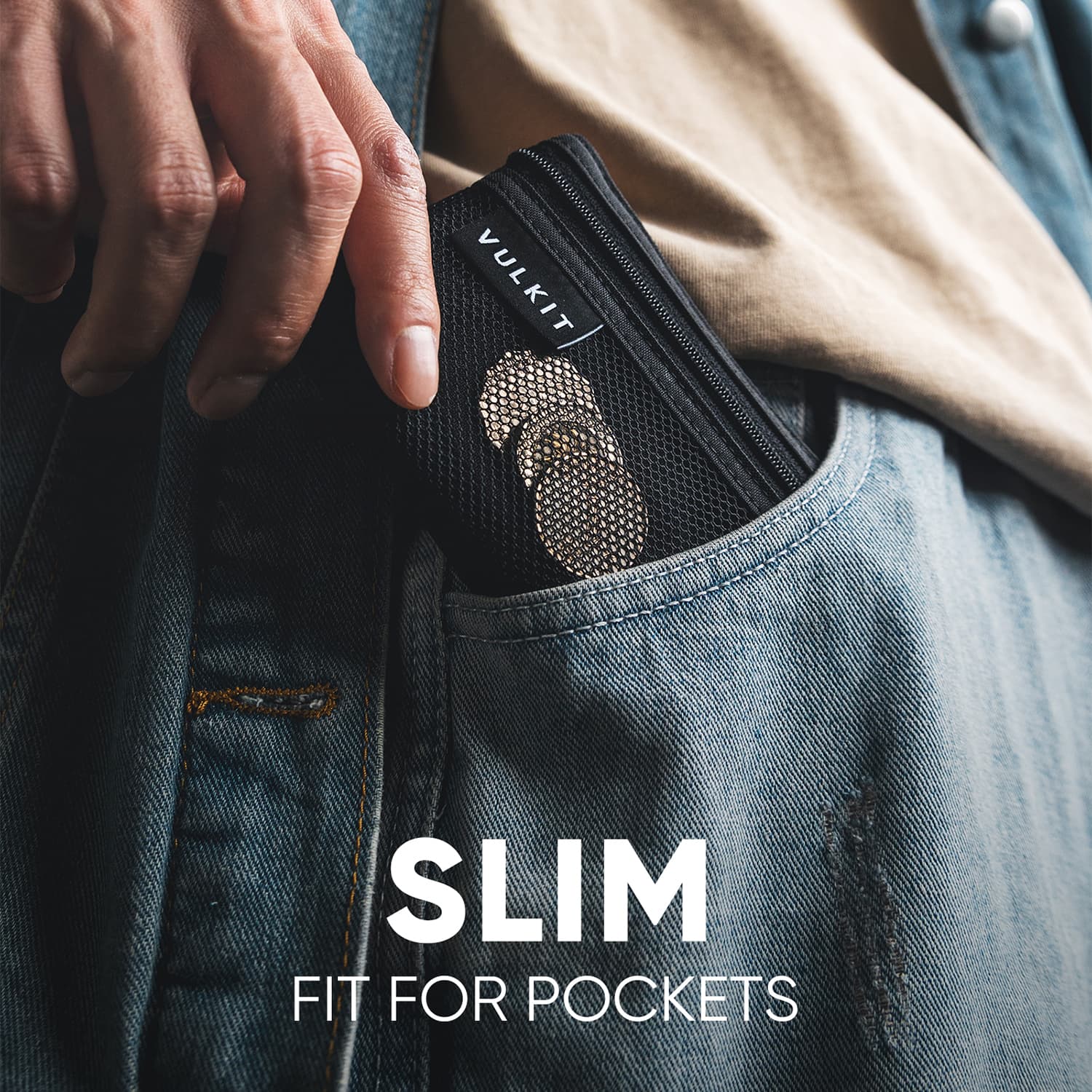 VWW154 - RFID Blocking Slim EDC Pouch with Carabiner – VULKIT