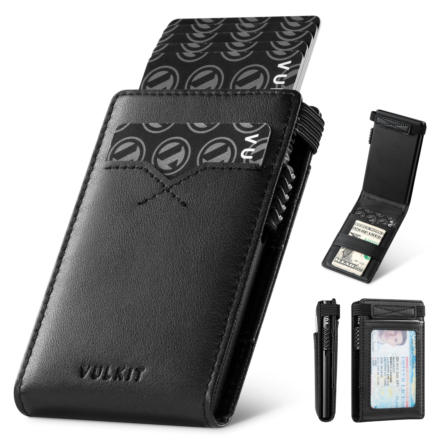 VC316- Elastic Band Closure, Back ID Window Card Holder – VULKIT
