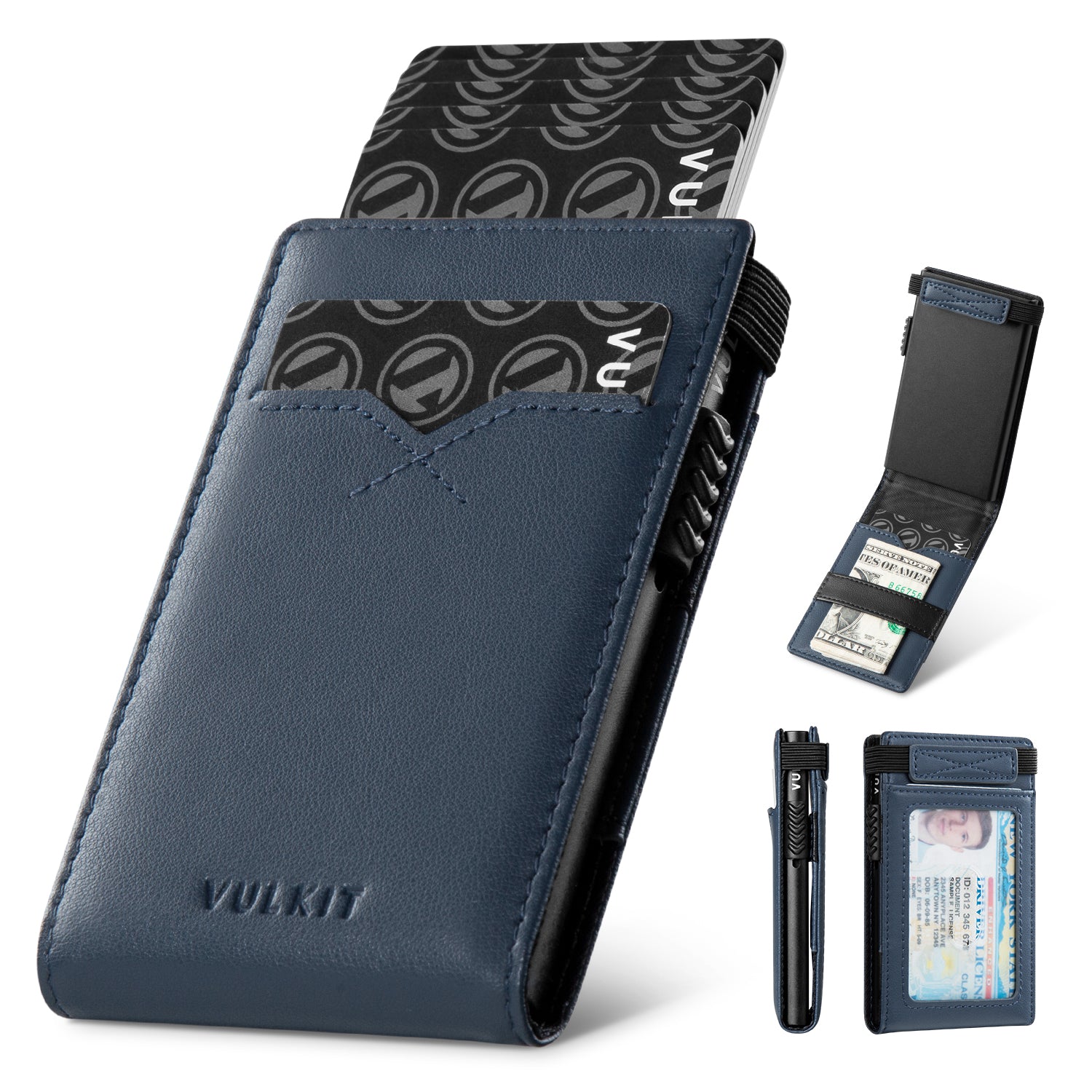 VC316- Elastic Band Closure, Back ID Window Card Holder – VULKIT