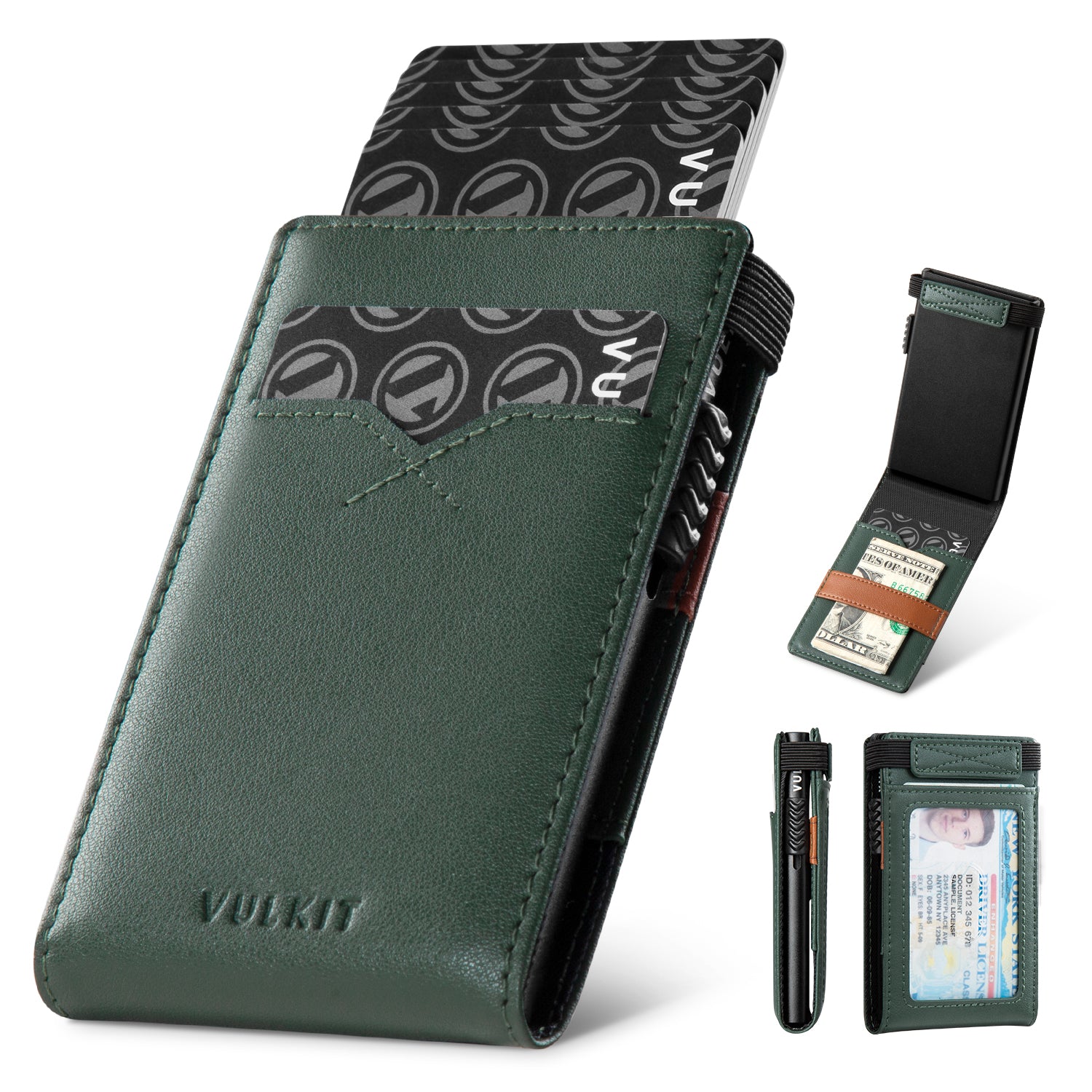 VC316- Elastic Band Closure, Back ID Window Card Holder – VULKIT
