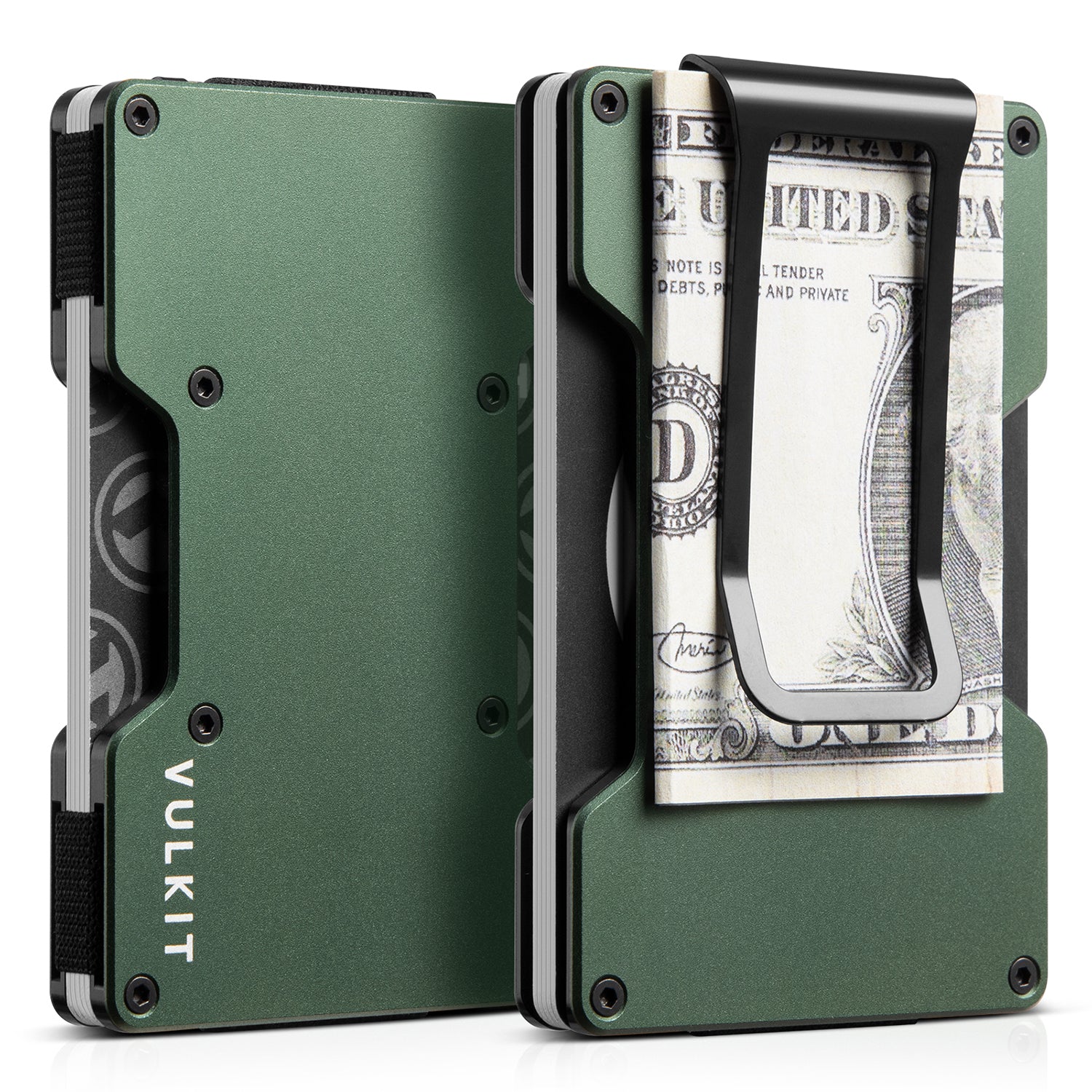 VCL300- Minimalist Metal Wallet with Airtag Holder Front Pocket