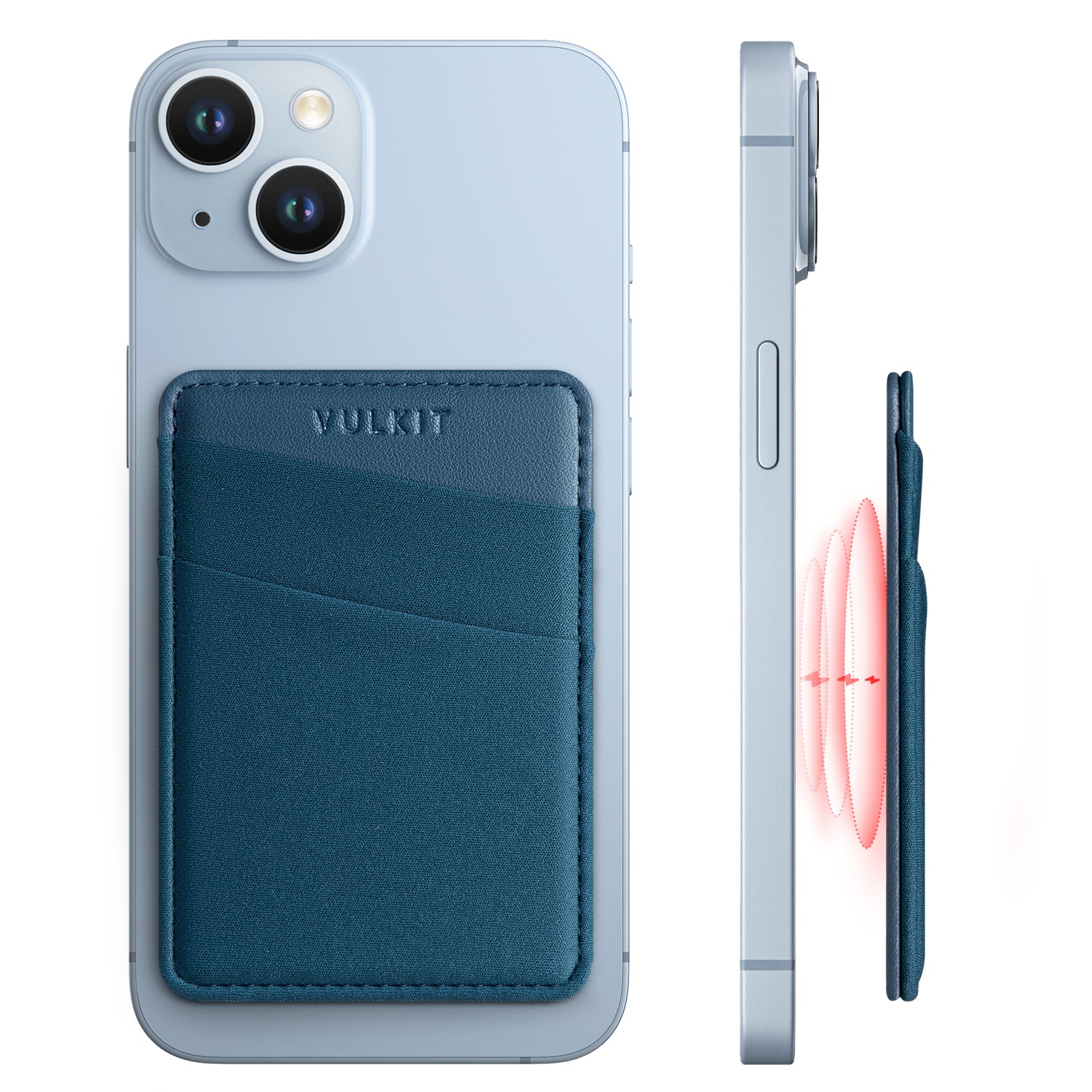 VPA106- Magnetic Phone Wallet for MagSafe for iPhone 12/13/14/15/16 Series Phone Case VPA106-Navy