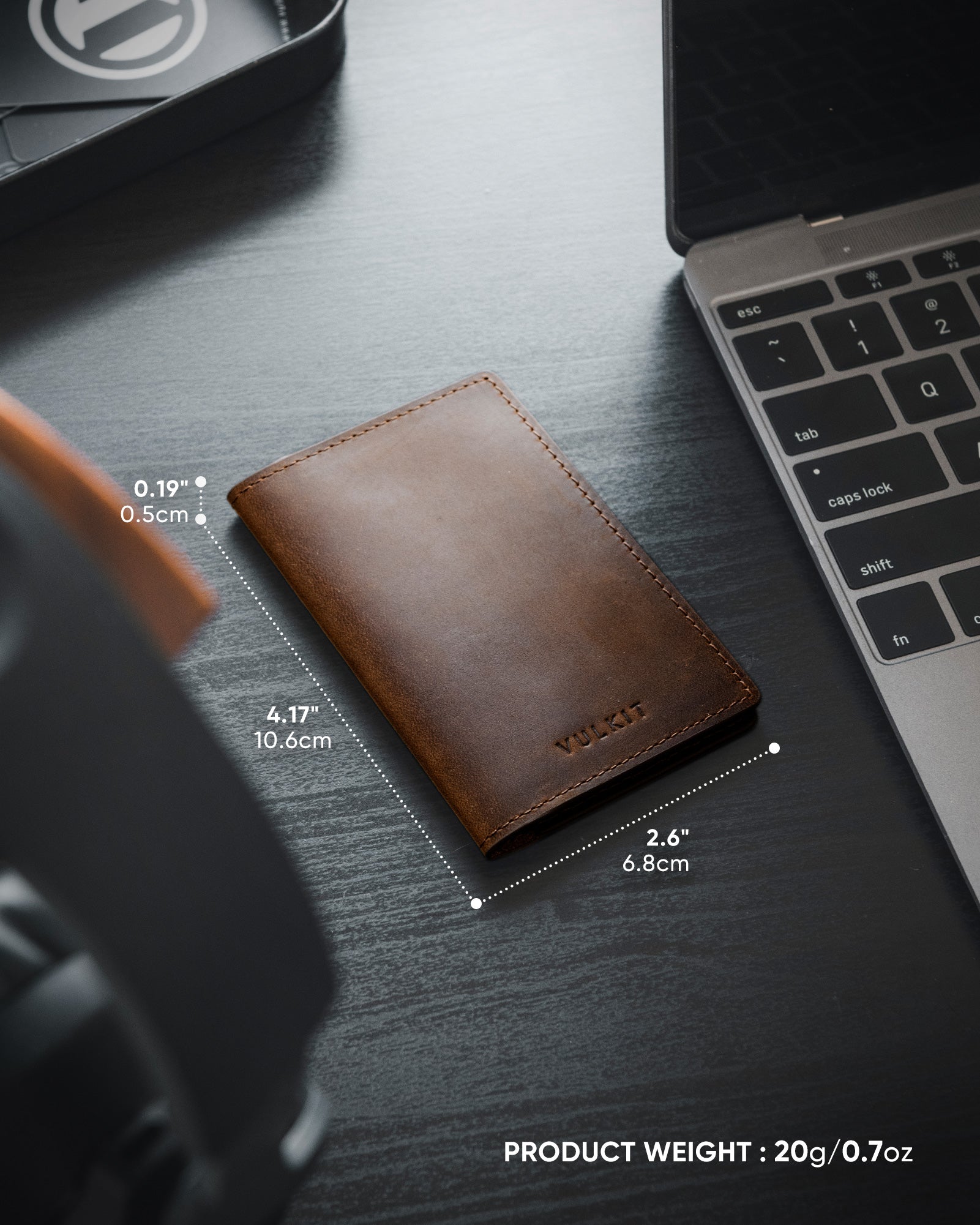 VBC100P- Crazy Horse Genuine Leather, 2 Sided Slim Business Card