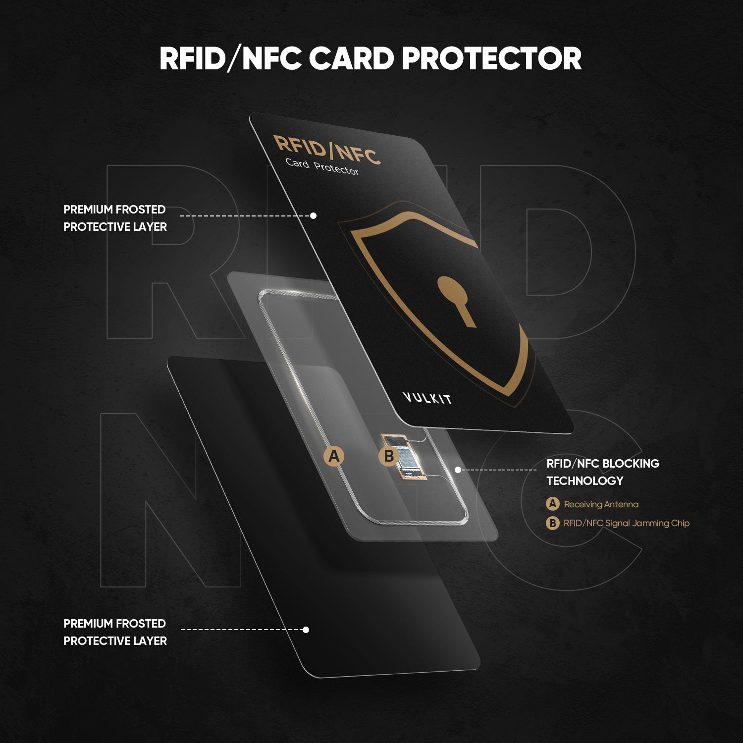 5x (!!!) RFID Case Protection NFC for Credit Cards EC Card Blocker