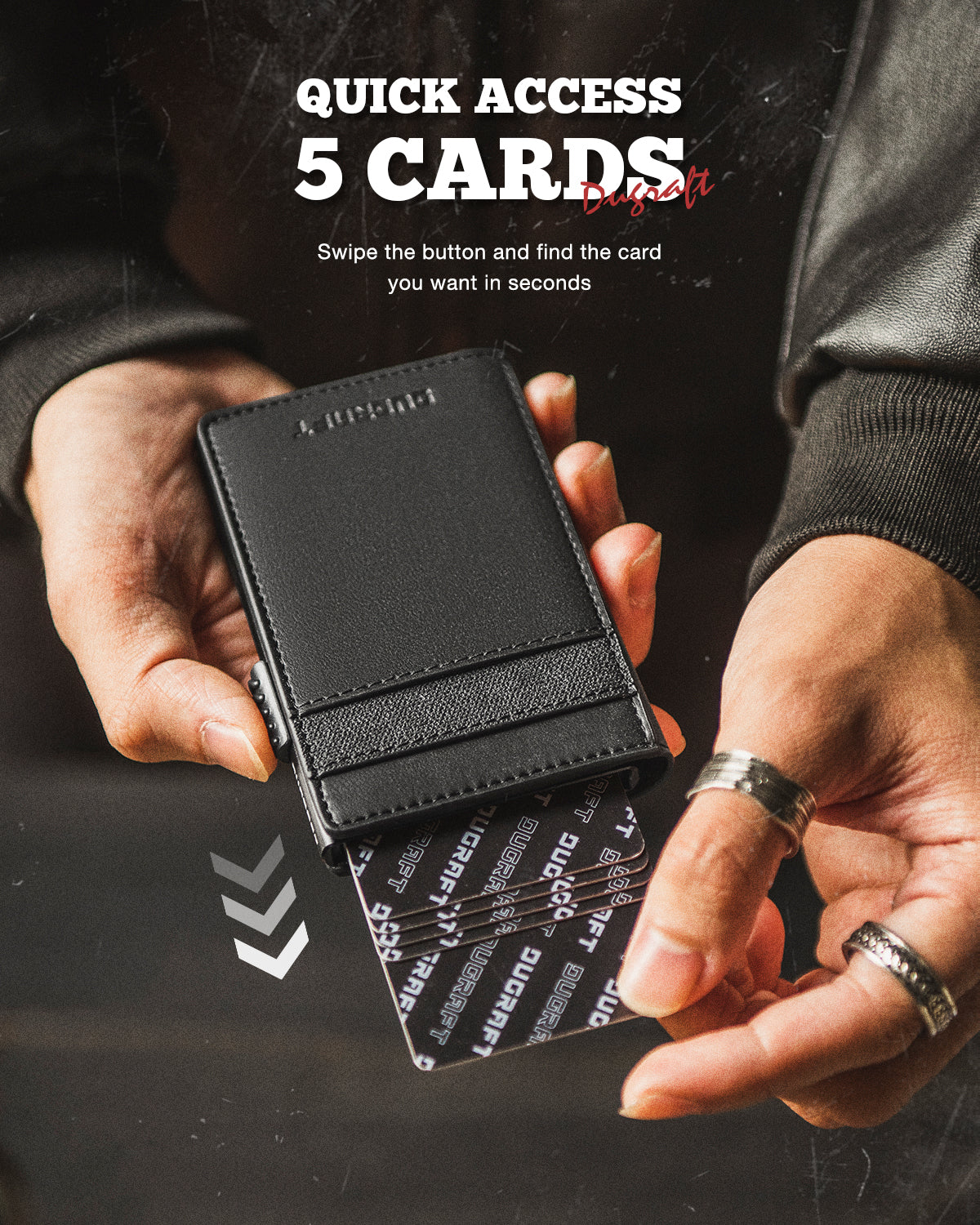 DUGRAFT Men's Minimalist Slim Card Holder