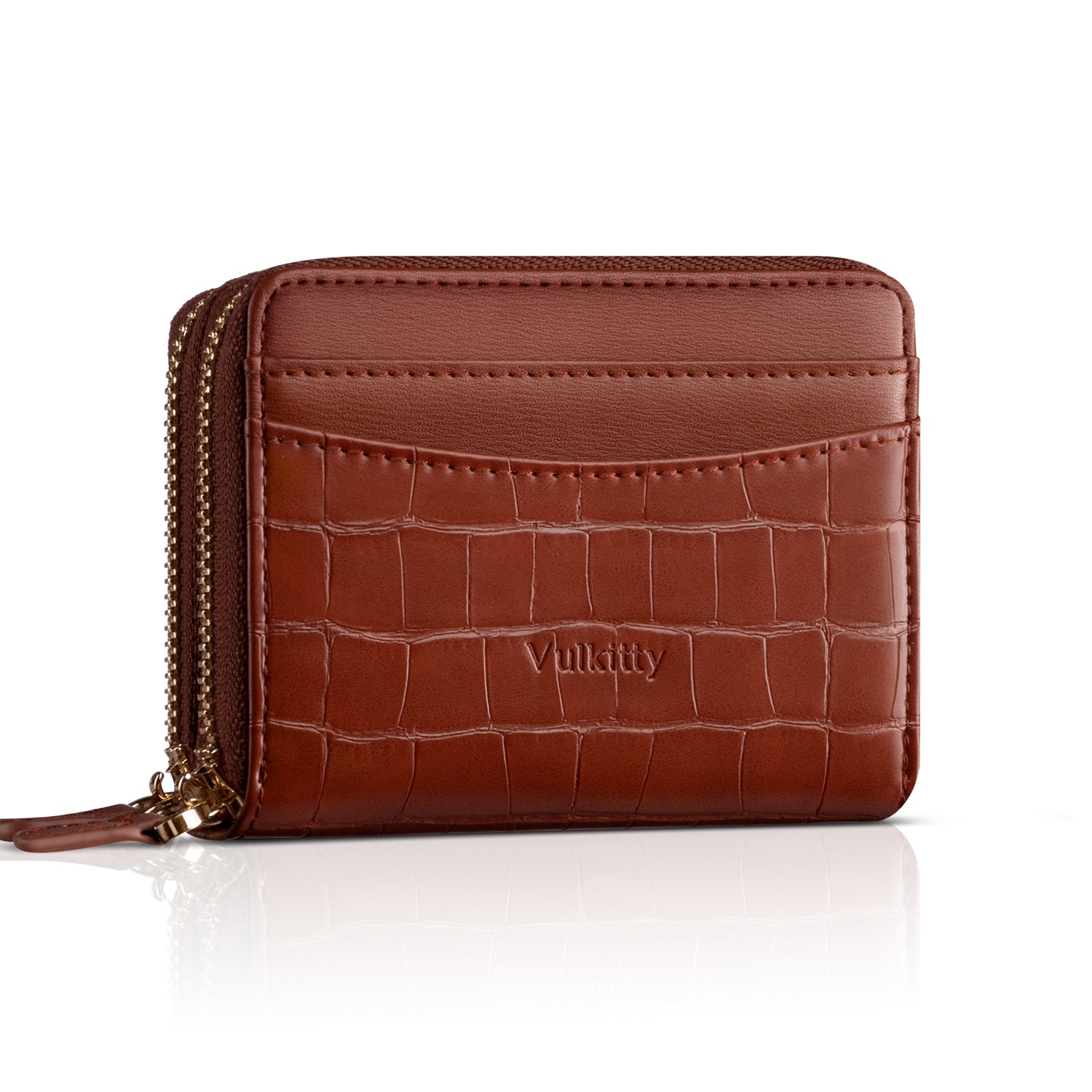 KW105- Women Bifold Small Compact Wallets with Zipper Pocket & ID Window KW105-Pale-Pink