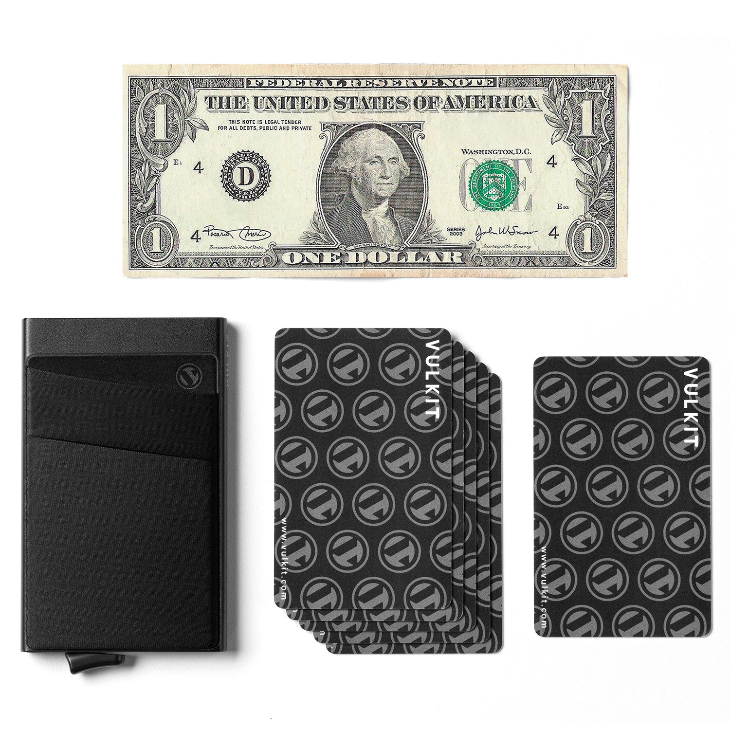 Ultra Slim RFID Leather Magnetic Money Clip with Card Case