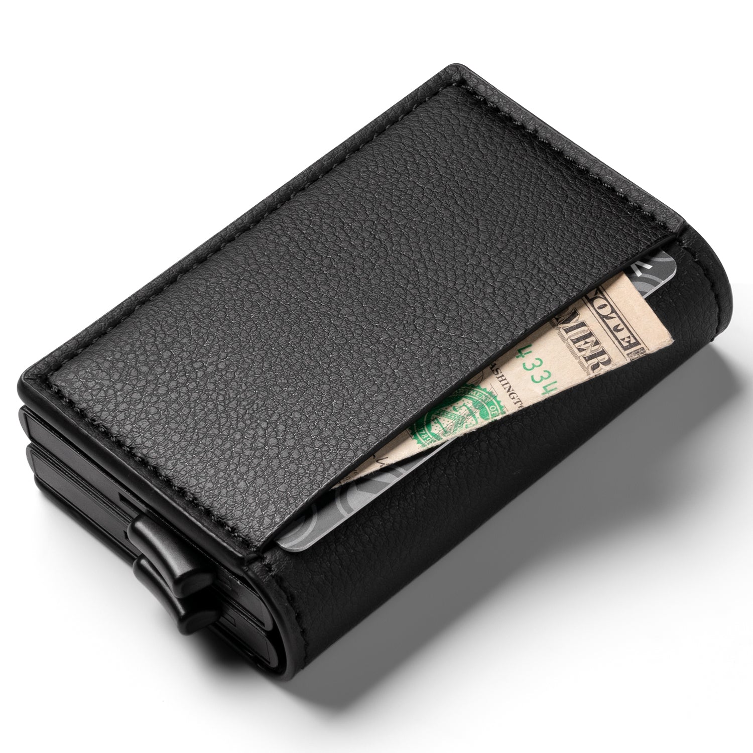 Business Aluminum Wallet Automatic Slide Card Case Carbon Fiber