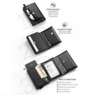 VC203 - Slim Pop-Up RFID Wallet with Magnetic Closure