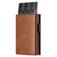 VC302- Side Slider Mechanism, with/without Back Zipper Pocket, Magnetic Strip Closure Tri-fold Wallet