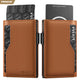 VC314P- Genuine Leather Slim Pop-up Wallet with Double ID Windows for Men, Holds Up to 12 Cards