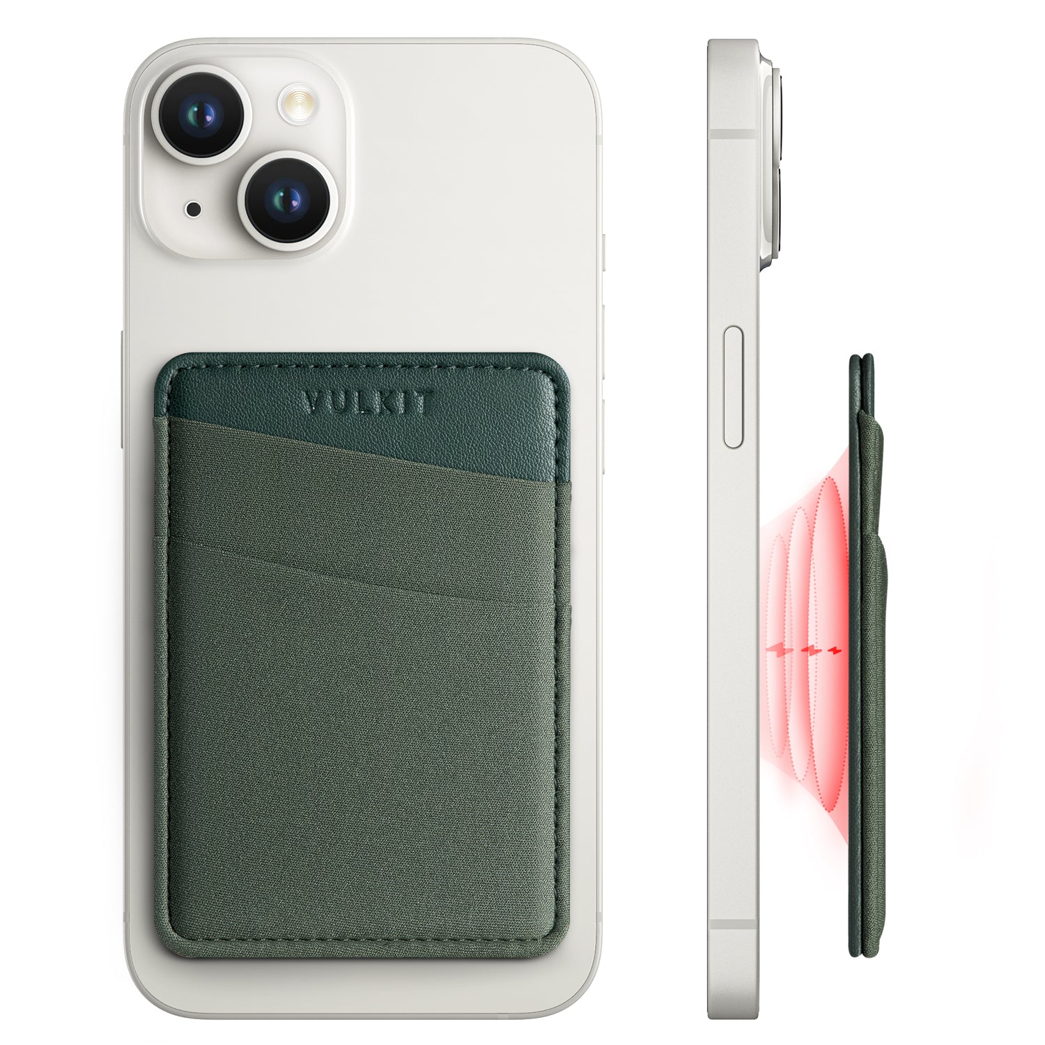 VPA106- Magnetic Phone Wallet for MagSafe for iPhone 12/13/14/15/16 Series Phone Case VPA106-Olive