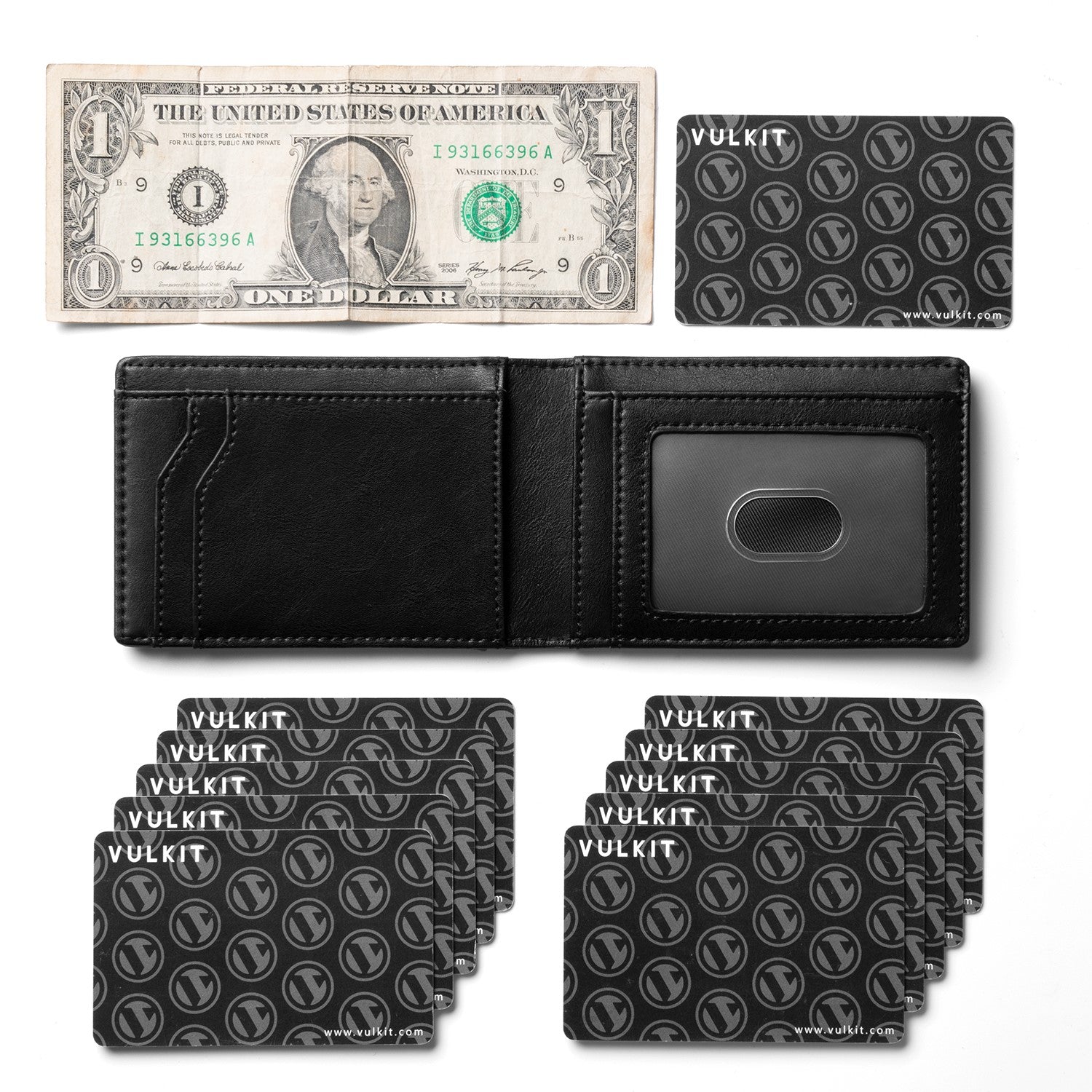 Go Forth Goods Slim Leather Card Wallet with Magnetic Money Clip Mocha
